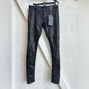 NWT Rag & Bone Black Leather Leggings, size 28. Great Christmas gift